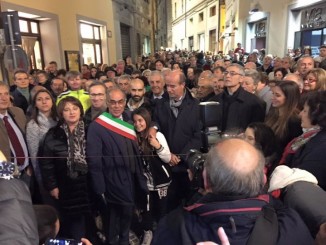Inaugurati i lavori di piazza Gabriotti a Città di Castello