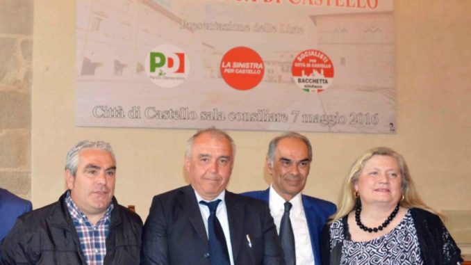 Elezioni 2016 a Città di Castello, Luciano Bacchetta ha presentato la coalizione