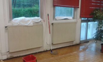 Scuola di La Tina, in fase di ristrutturazione, già allagata