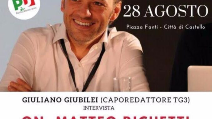Partito Democratico, Giubilei intervista Richetti a Città di Castello