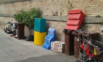 Abbandono rifiuti a San Giustino, problema decoro urbano