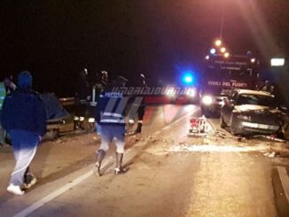 Umbertide, incidente mortale, frontale tra due auto, muore una donna