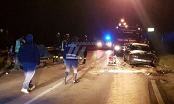 Umbertide, incidente mortale, frontale tra due auto, muore una donna