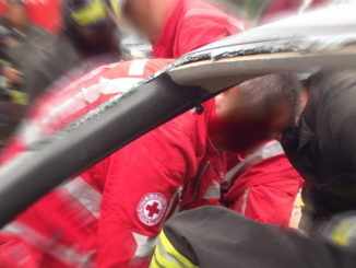 Due feriti auto fuori strada su E45 incidente stradale Città di Castello