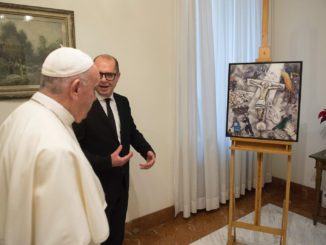 Copia della Crocifissione Bianca di Marc Chagall per Papa Francesco