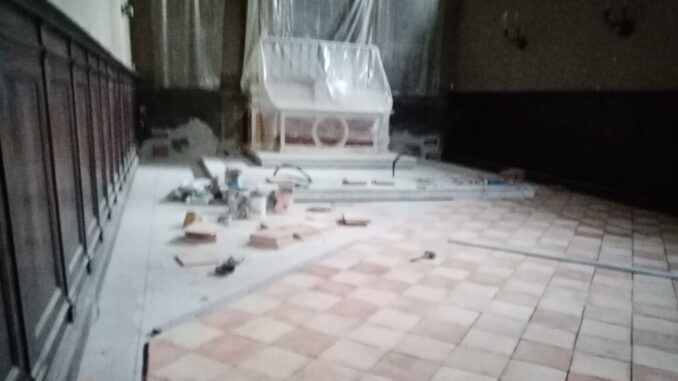 Città di Castello, restauro della cappella della Madonna delle Grazie. I lavori sono stati avviati nello scorso mese di settembre