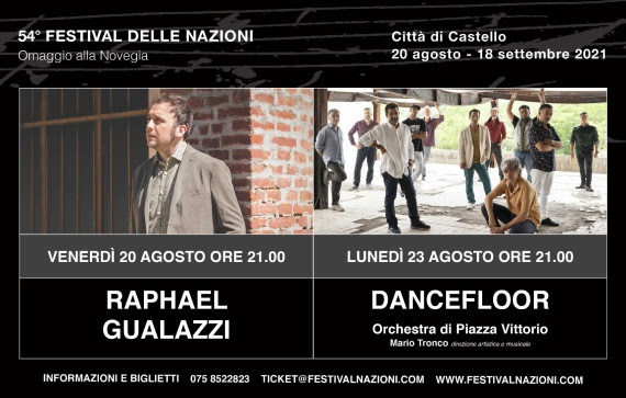 Raphael Gualazzi inaugura il 54° Festival delle Nazioni, con un concerto che si svolgerà venerdì 20 agosto 2021 alle ore 21.00.