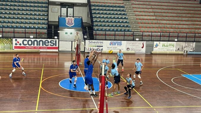 A Foligno allenamento congiunto della ErmGroup San Giustino contro la Italchimici, avversaria nel girone F della Serie B maschile