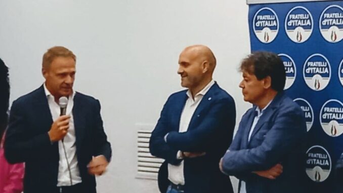 Francesco Lollobrigida a Trestina per sostenere Andrea Lingnani Marchesani