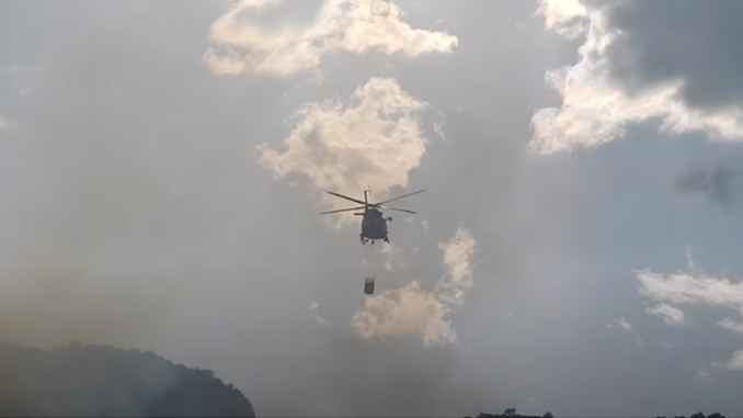 Lisciano Niccone, bosco in fiamme e diverse case a rischio, hanno interessato una superficie boscata di circa 3 ettari di superficie