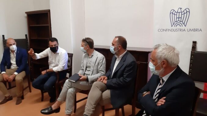 Matteo Salvini a Città di Castello incontra industriali e agricoltori