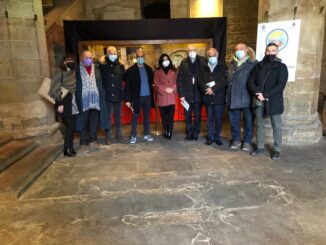Stefania Proietti visita presepe dedicato alla città serafica a Città di Castello