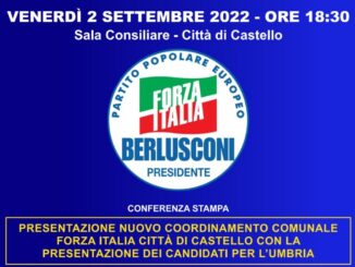 Coordinamento comunale Forza Italia, ufficializzazione 2 settembre