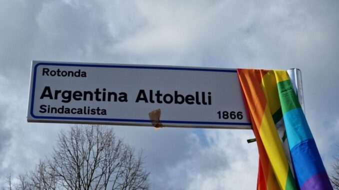 Città di Castello da oggi è più donna: inaugurata la rotatoria intitolata ad Argentina Altobelli 