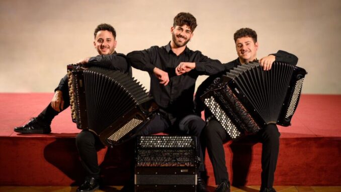 Il trio di fisarmoniche Sirius Accordion Trio in concerto