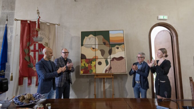 Un'opera d'arte al tartufo all'asta per la Caritas