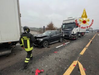 Tamponamento E45. Catena di auto e camion, otto feriti