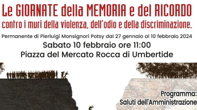 Umbertide, celebra il “Giorno del Ricordo”