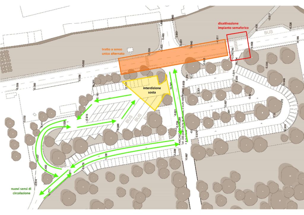 Città di Castello, realizzazione rotatoria del Cassero senso di marcia alternato