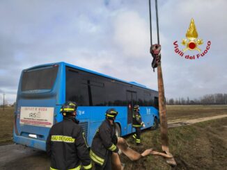 Recupero di autobus a Citerna: intervento dei Vigili del Fuoco