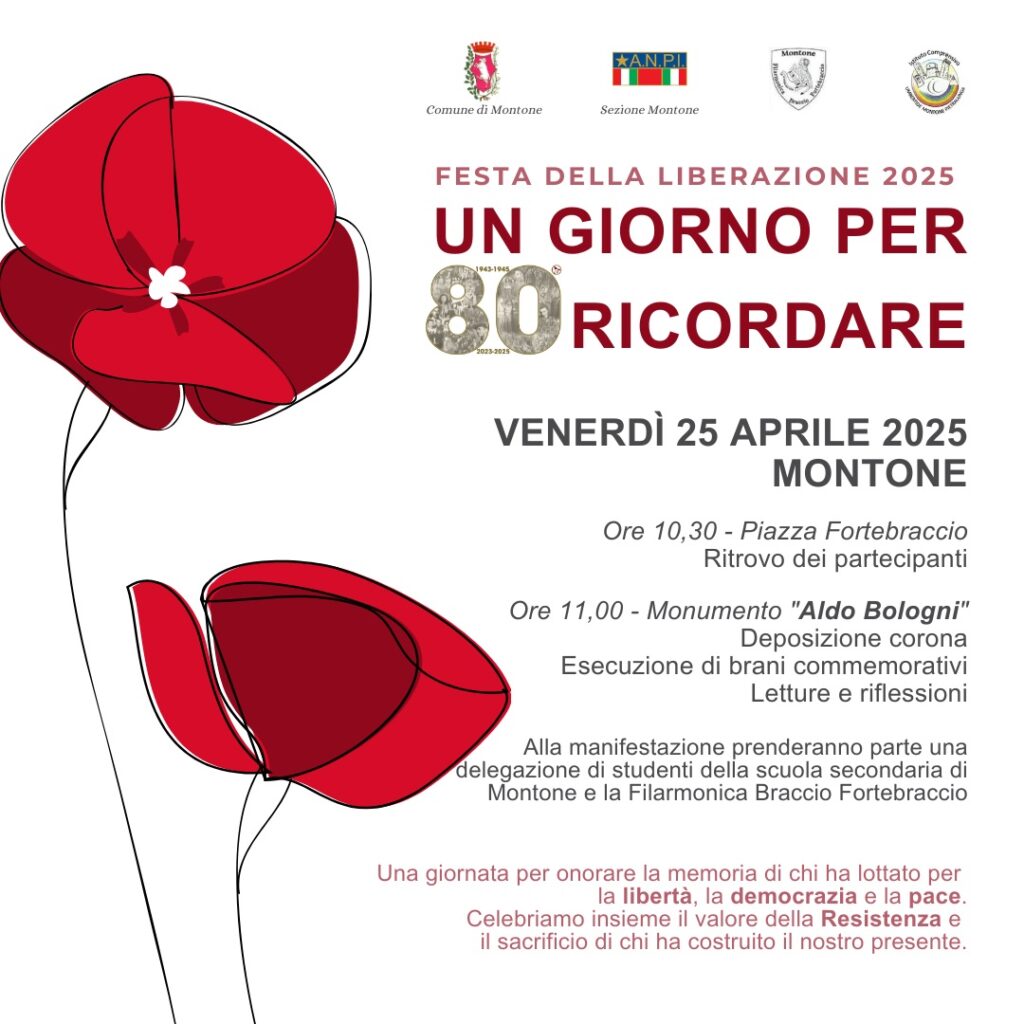 Montone, 80° anniversario della Liberazione - Le iniziative