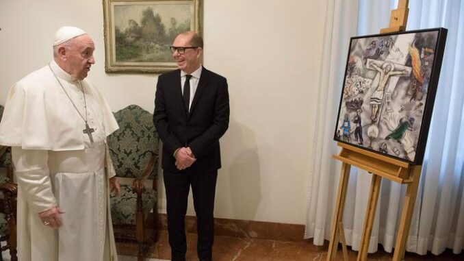 Copia della Crocifissione Bianca donata al Papa