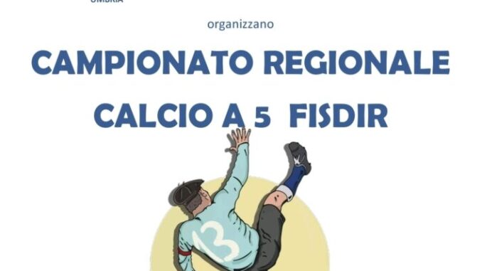 Calcio a 5 FISDIR, torneo regionale il 3 giugno a Umbertide