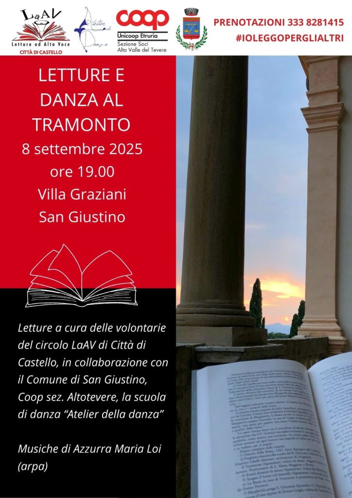 Letture e danza al tramonto incantano Villa Graziani