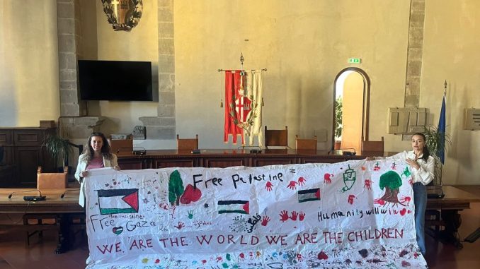 Dalla Palestina a Città di Castello la bandiera della pace