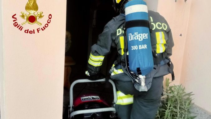 Intervento dei Vigili del Fuoco in via Valdossola