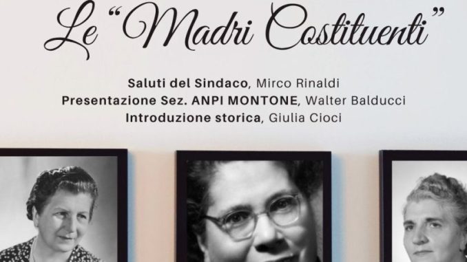 Montone celebra le Madri Costituenti con mostra storica