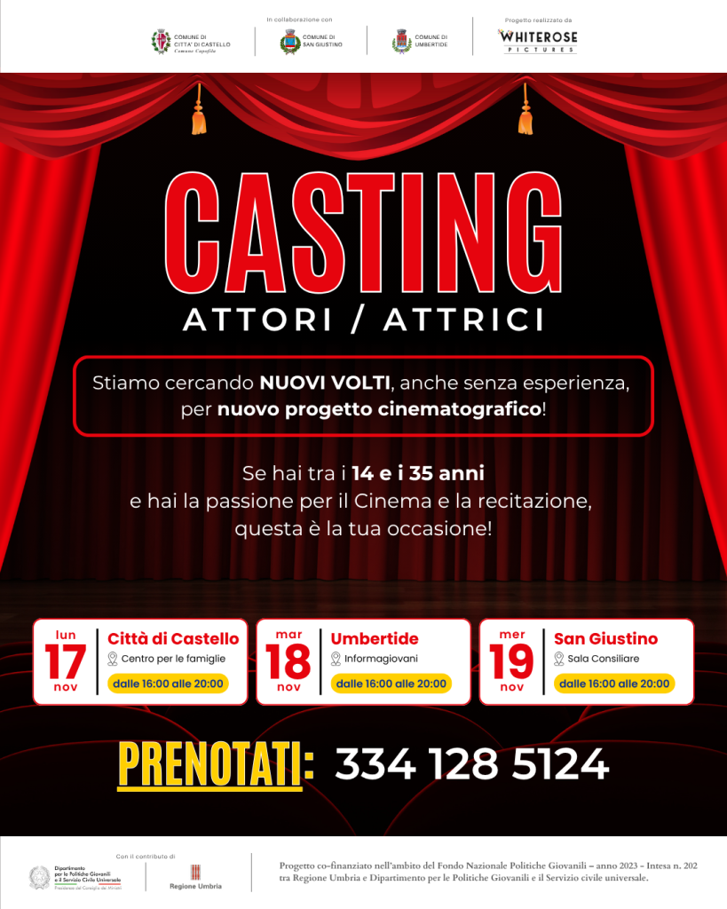 Casting per nuovo film, workshop gratuito: si cercano talenti