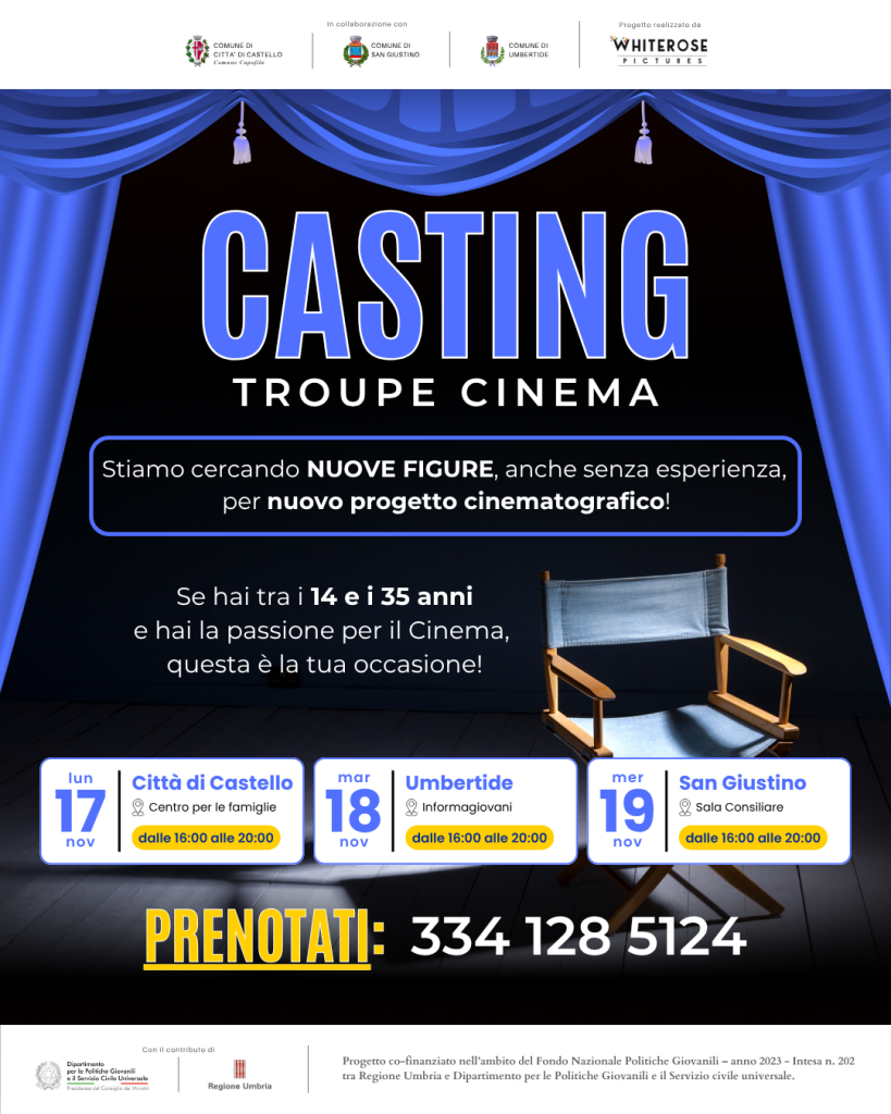 Casting per nuovo film, workshop gratuito: si cercano talenti