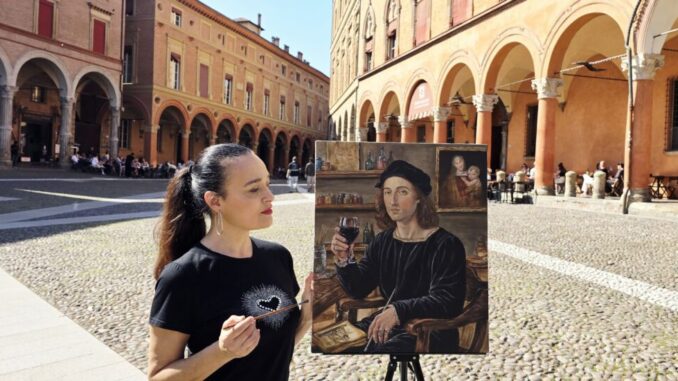 Raffaello "Magister" a Città di Castello: l’omaggio pittorico di Moira Lena Tassi tra arte e convivialità