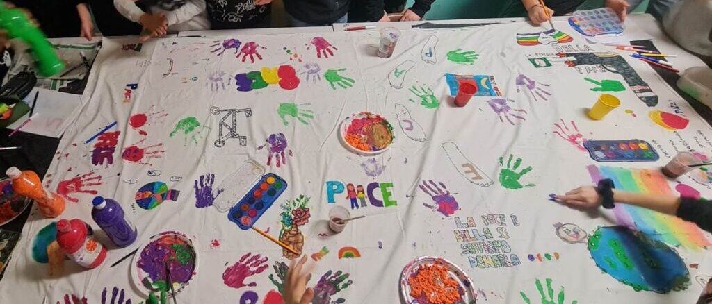 Eco-Bandiera della Pace unisce territori e bambini nel mondo